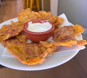 Tostones con nata